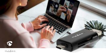 Lecteur de cartes microSD (TF) / microSDHC (TF) / microSDXC (TF) / SD / SDHC / - Nedis