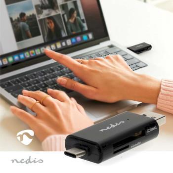 Lecteur de cartes microSD (TF) / microSDHC (TF) / microSDXC (TF) / SD / SDHC / - Nedis