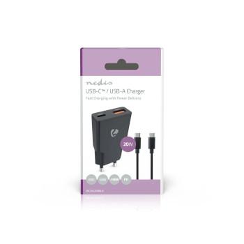 Chargeur 20 W GaN PD3.0 Fonction de charge rapide 1.5 / 2.0 / 2.22 / 3.0 A - Nedis