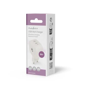 Chargeur 35 W GaN PD3.0 Fonction de charge rapide 1.75 / 2.33 / 2.92 / 3.0 - Nedis