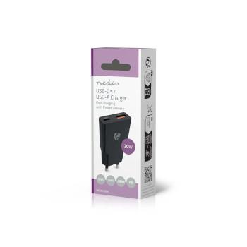Chargeur 20 W GaN PD3.0 Fonction de charge rapide 1.5 / 2.0 / 2.22 / 3.0 A - Nedis