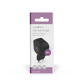 Oplader 35 W GaN PD3.0 Snellaad functie 1.75 / 2.33 / 2.92 / 3.0 - Nedis