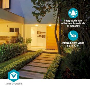 Caméra Extérieure SmartLife Wi-Fi Spotlight 3MP Full HD 1296p - Nedis