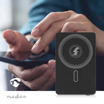 Powerbank 5000 mAh Chargement sans fil 1.67 / 2.22 / 3.0 A Sorties : - Nedis