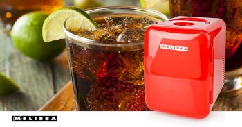 Mini-réfrigérateur portable 6 canettes / 4 l de capacité 100-240 V / 12 V - MELISSA