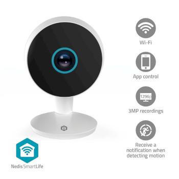 SmartLife Camera voor Binnen Wi-Fi 3MP Full HD 1296p Cloud Opslag - Nedis
