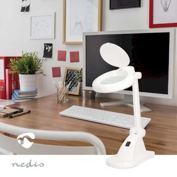 Tafel-Loeplamp Lenssterkte: 3 + 12 Diopter 6500 K 6 W 400 lm Wit - Nedis