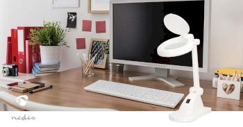 Tafel-Loeplamp Lenssterkte: 3 + 12 Diopter 6500 K 6 W 400 lm Wit - Nedis