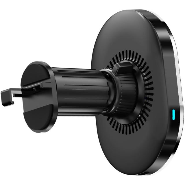 Celly GhostSuperMag MagSafe Wireless Car Charger Holder Black - Celly