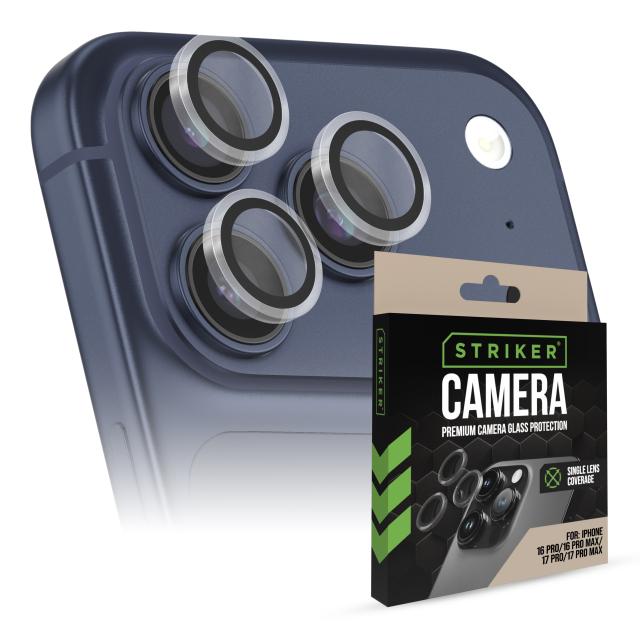 Striker Single Lens Glass Camera Protector - Transparent - Apple iPhone 16 - Striker