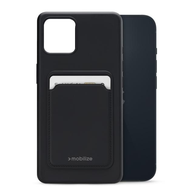 Mobilize Rubber Gelly Card Case Apple iPhone 14 Matt Black - Mobilize