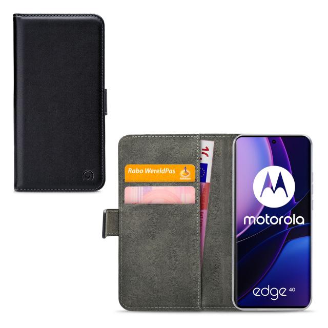 Mobilize Classic Gelly Wallet Book Case Motorola Edge 40 Black - Mobilize