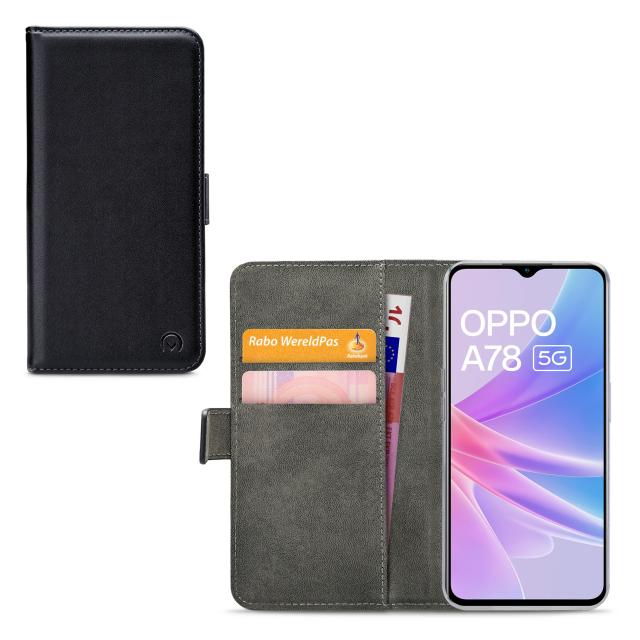 Mobilize Classic Gelly Wallet Book Case OPPO A78 5G Black - Mobilize