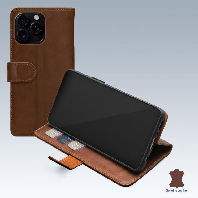 Mobilize Leather Wallet Apple iPhone 16 Pro Brown - Mobilize
