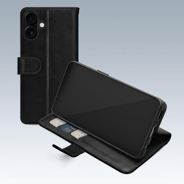 Mobilize Premium Gelly Wallet Book Case Apple iPhone 16 Black - Mobilize