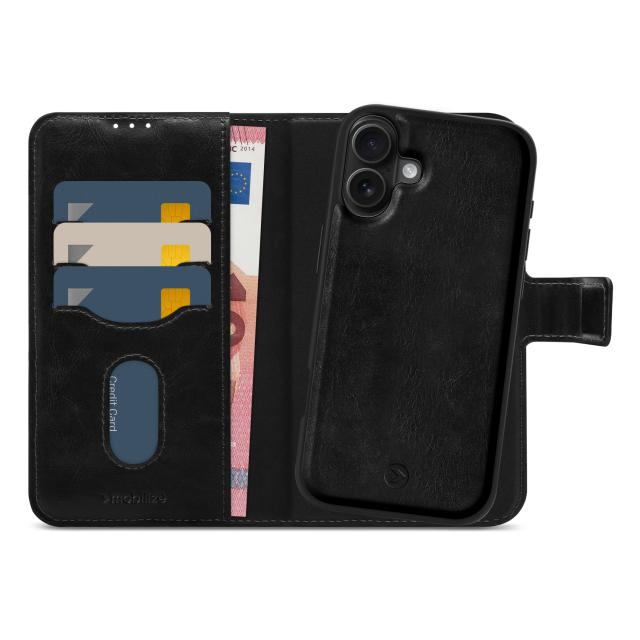 Mobilize 2in1 Magsafe Compatible Gelly Wallet Case Apple iPhone 16 Black - Mobilize