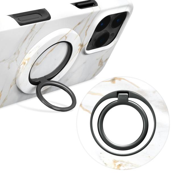 MIO White Marble MagSafe Compatible Ring Holder - MIO by Mobilize