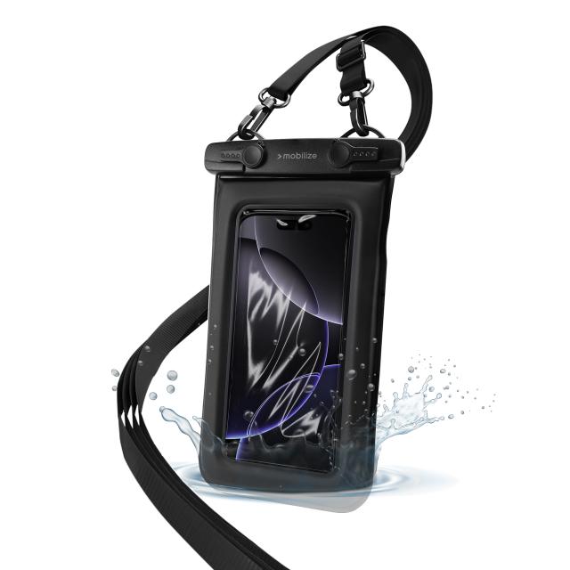Mobilize Universal Waterproof Floating Bag IP68 incl. Lanyard Black - Mobilize