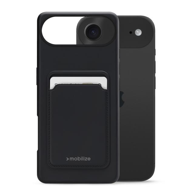 Mobilize Rubber Gelly Card Case Apple iPhone Air Matt Black - Mobilize