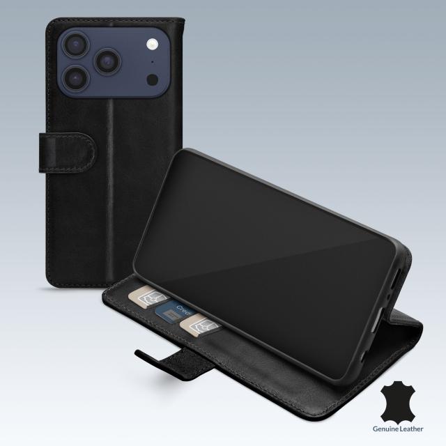 Mobilize Leather Wallet Apple iPhone 17 Pro Black - Mobilize