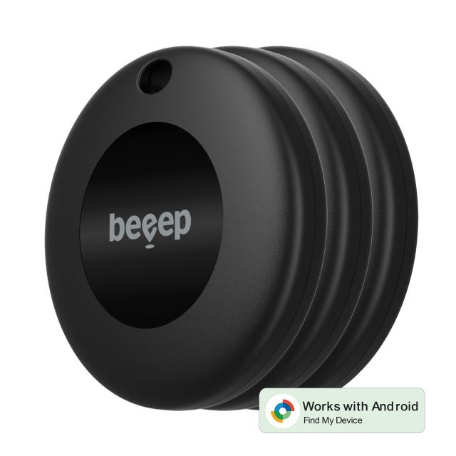 Beeep BeTag Android Tracker Black & Keychain Black - 3 pack - Beeep