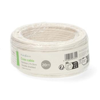 Coaxkabel op Haspel Mini Coax Dubbel Afgeschermd ECA 20.0 m Coax - Nedis