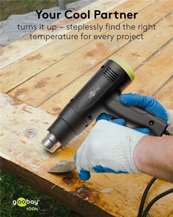 Pistolet à air chaud Superior, 1500 W - Goobay Tools