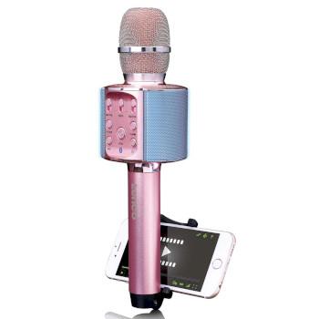 Bluetooth® karaokemicrofoon met luidspreker & verlichting Roze - Lenco