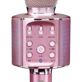 Bluetooth® karaokemicrofoon met luidspreker & verlichting Roze - Lenco
