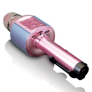 Bluetooth® karaokemicrofoon met luidspreker & verlichting Roze - Lenco