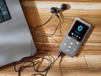 Lecteur MP3/MP4 avec Bluetooth® Carte Micro SD 8 Go Gris - Lenco