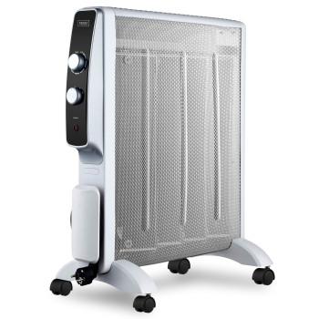 Chauffage électrique mobile en mica avec roues 2000W Blanc - Trebs