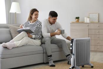 Chauffage électrique mobile en mica avec roues 2000W Blanc - Trebs