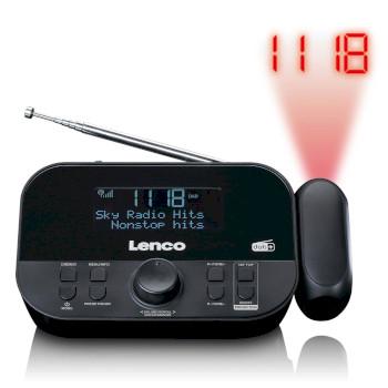 DAB+, radio-réveil FM avec projection - Lenco
