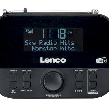 DAB+, radio-réveil FM avec projection - Lenco