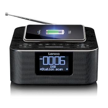 Stereo wekkerradio met DAB+ FM Bluetooth® draadloos opladen - Lenco