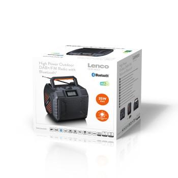 Krachtige draagbare outdoor DAB+/FM-radio met Bluetooth® IPX5 - Lenco