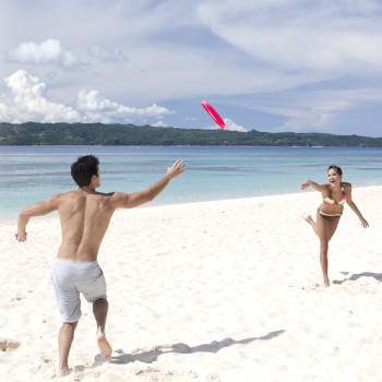 Haut-parleur Bluetooth frisbee rose - AXXION