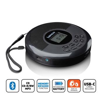 Lecteur CD Portable avec Bluetooth® et haut-parleurs intégrés - Lenco