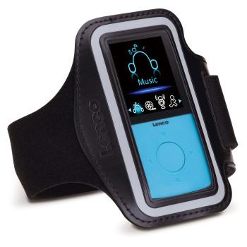 Sport MP3/4-speler met stappenteller Sportoordopjes en sportarmband Blauw - Lenco