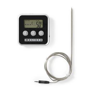 Thermomètre à viande jusqu'à 250C Minuterie avec alarme Écran LCD - MELISSA