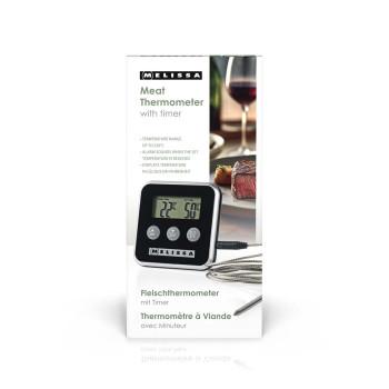 Thermomètre à viande jusqu'à 250C Minuterie avec alarme Écran LCD - MELISSA