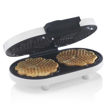 Wafelijzer dubbel hartvormig Wit - Trebs