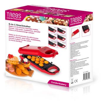 6-in-1 snackmaker / Comfortcook voor heerlijke wafels, donuts, cakepops, - Trebs