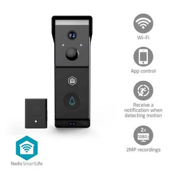 SmartLife Videodeurbel Batterij Gevoed 2x Full HD 1080p Cloud Opslag - Nedis