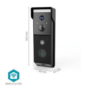 SmartLife Sonnette Vidéo Alimenté par Batterie 2x Full HD 1080p Stockage Cloud - Nedis