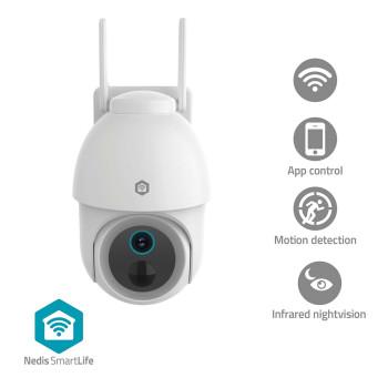 SmartLife Camera voor Buiten Spotlight 3MP Full HD 1296p Pan tilt - Nedis