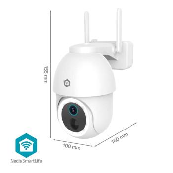 SmartLife Camera voor Buiten Spotlight 3MP Full HD 1296p Pan tilt - Nedis