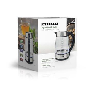 Bouilloire électrique numérique 1,7 L 2200 W Verre 50/70/80/90/100 - MELISSA