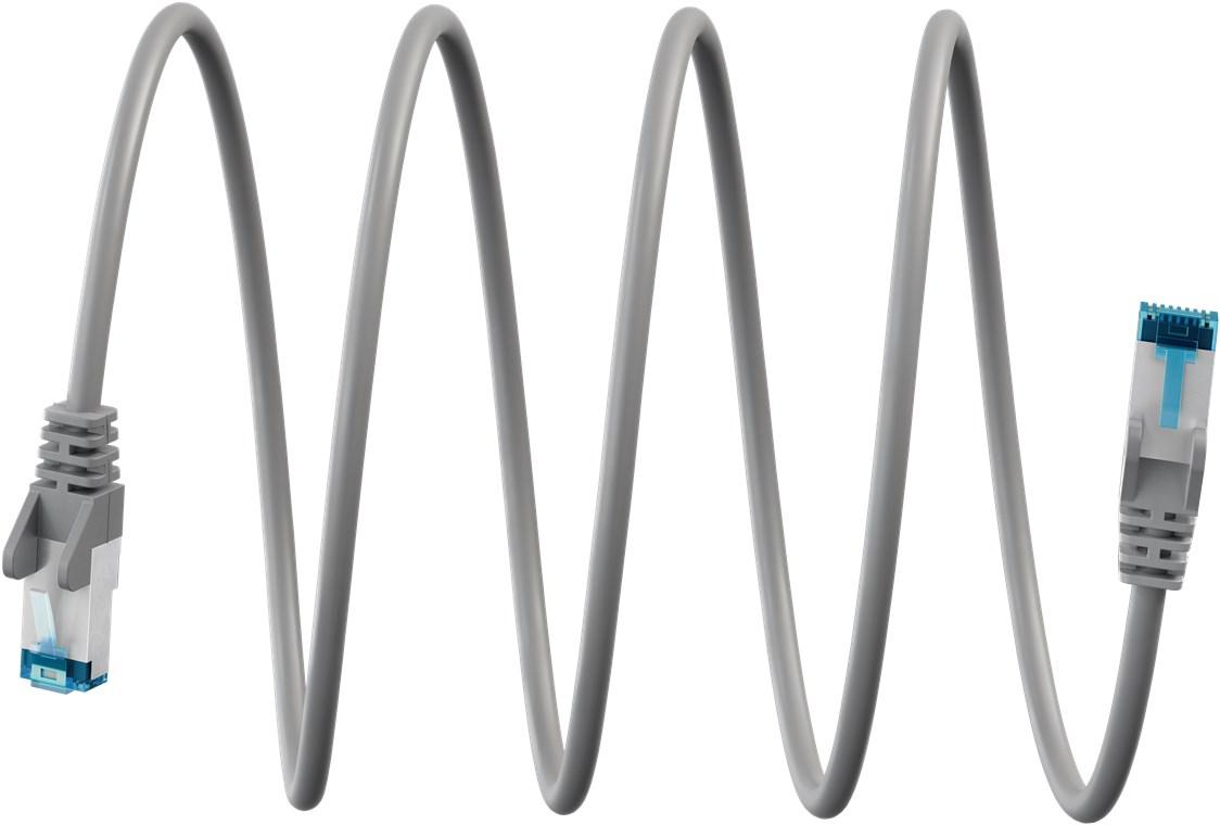 Câble réseau CAT 6A, S/FTP (PiMF), gris - Goobay
